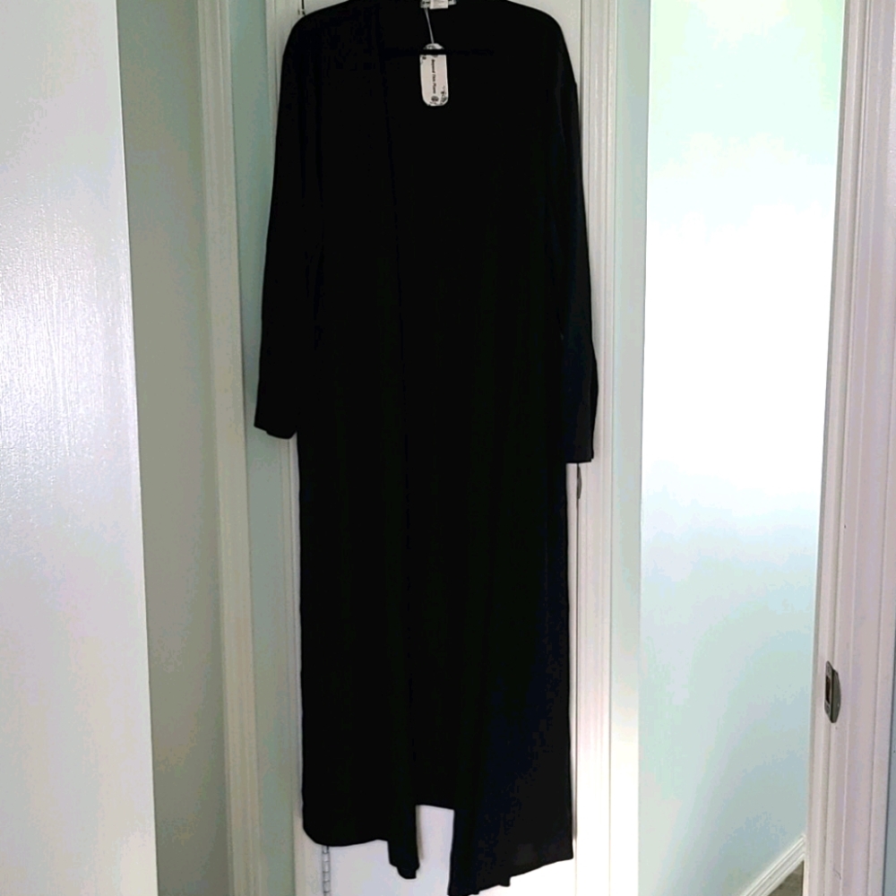 Long black cardigan